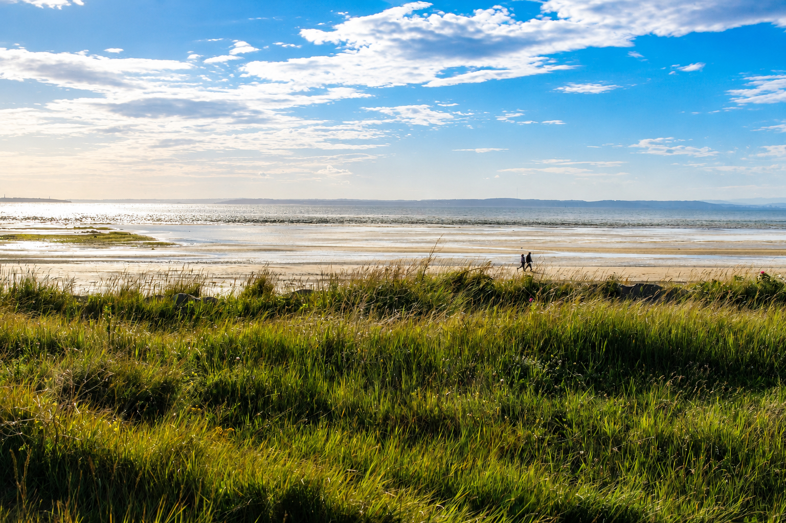 Sand Bay beach at golden hour, 2 minutes from the park